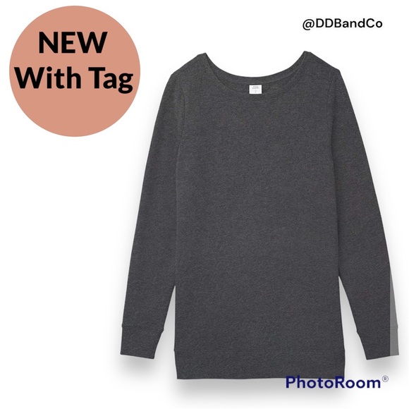 Open-Neck Fleece Tunic Sweatshirt - Picture 5 of 6